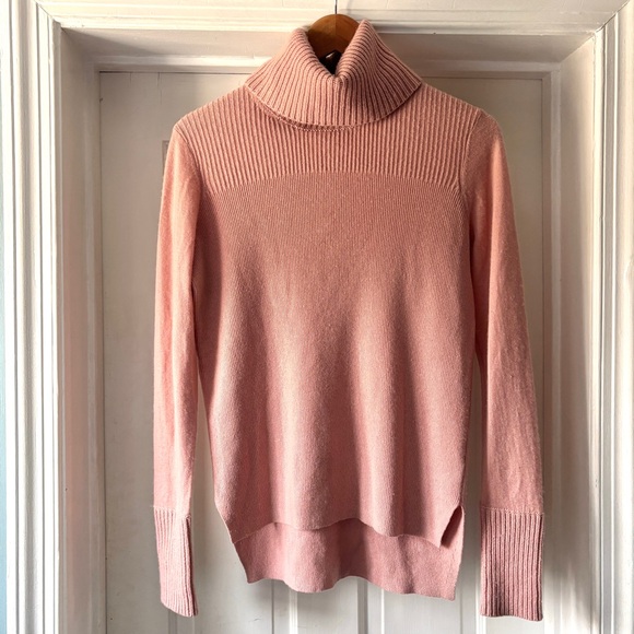 Veronica Beard Asa Cashmere Sweater Turtleneck Pink Blush Size Medium - Picture 4 of 16